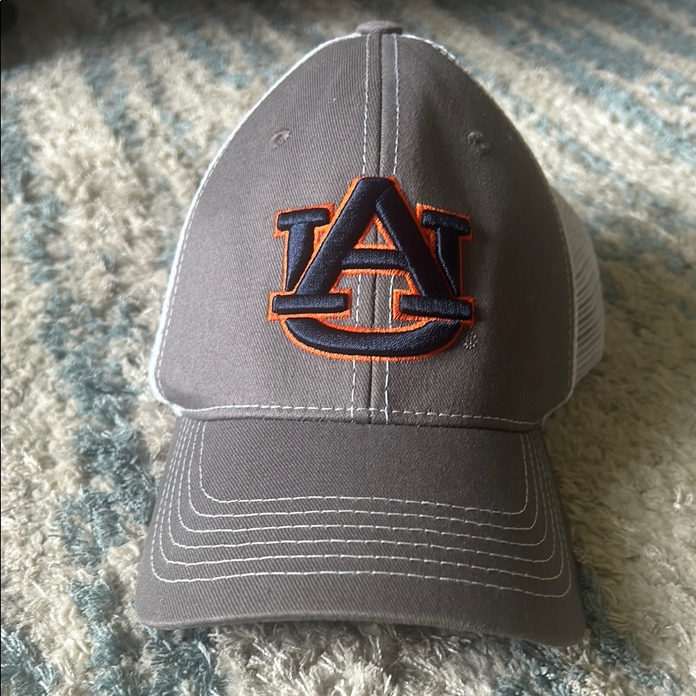 Gray Auburn Hat with Embroidered Logo